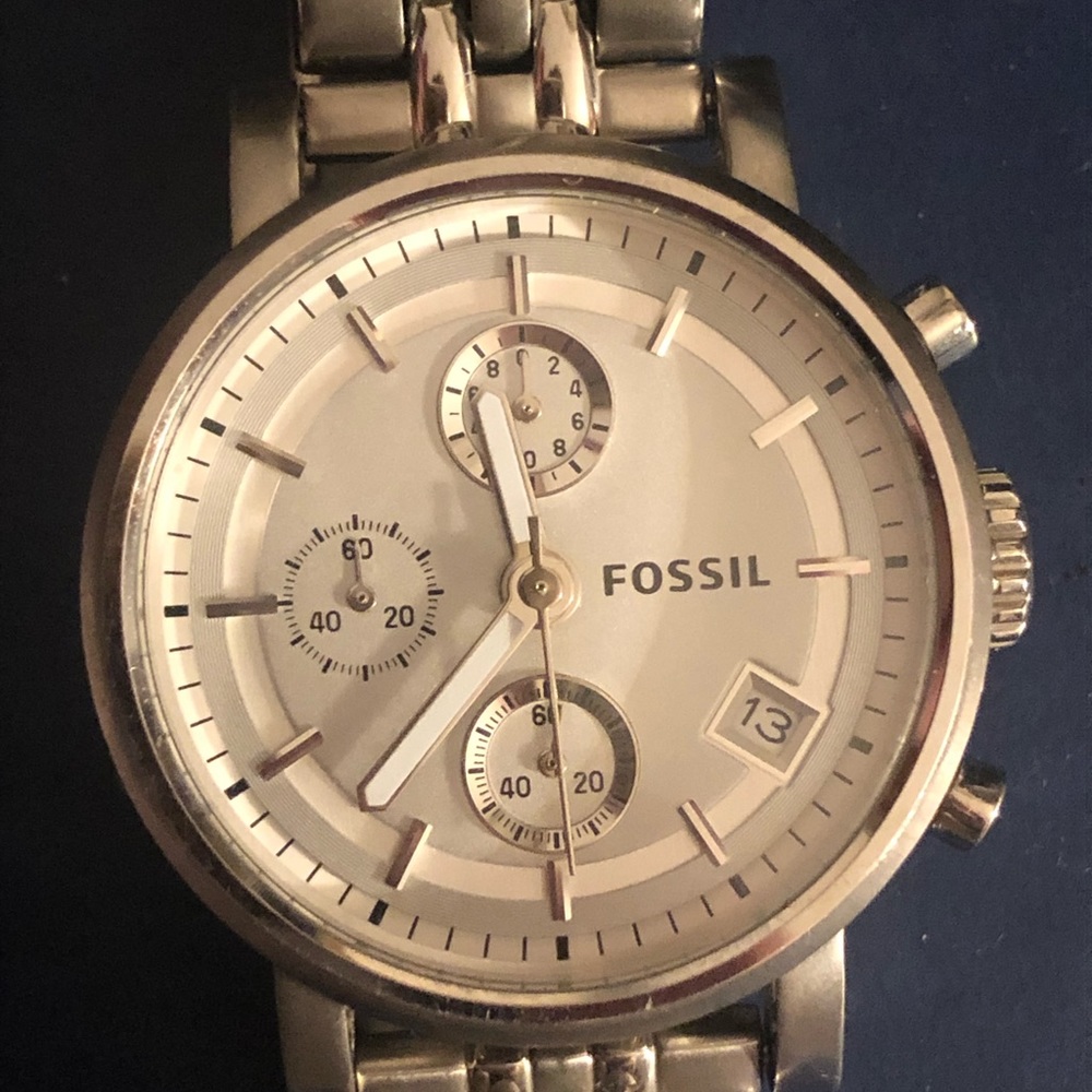 Silver Fossil Multi Function Watch With Battery - image 1
